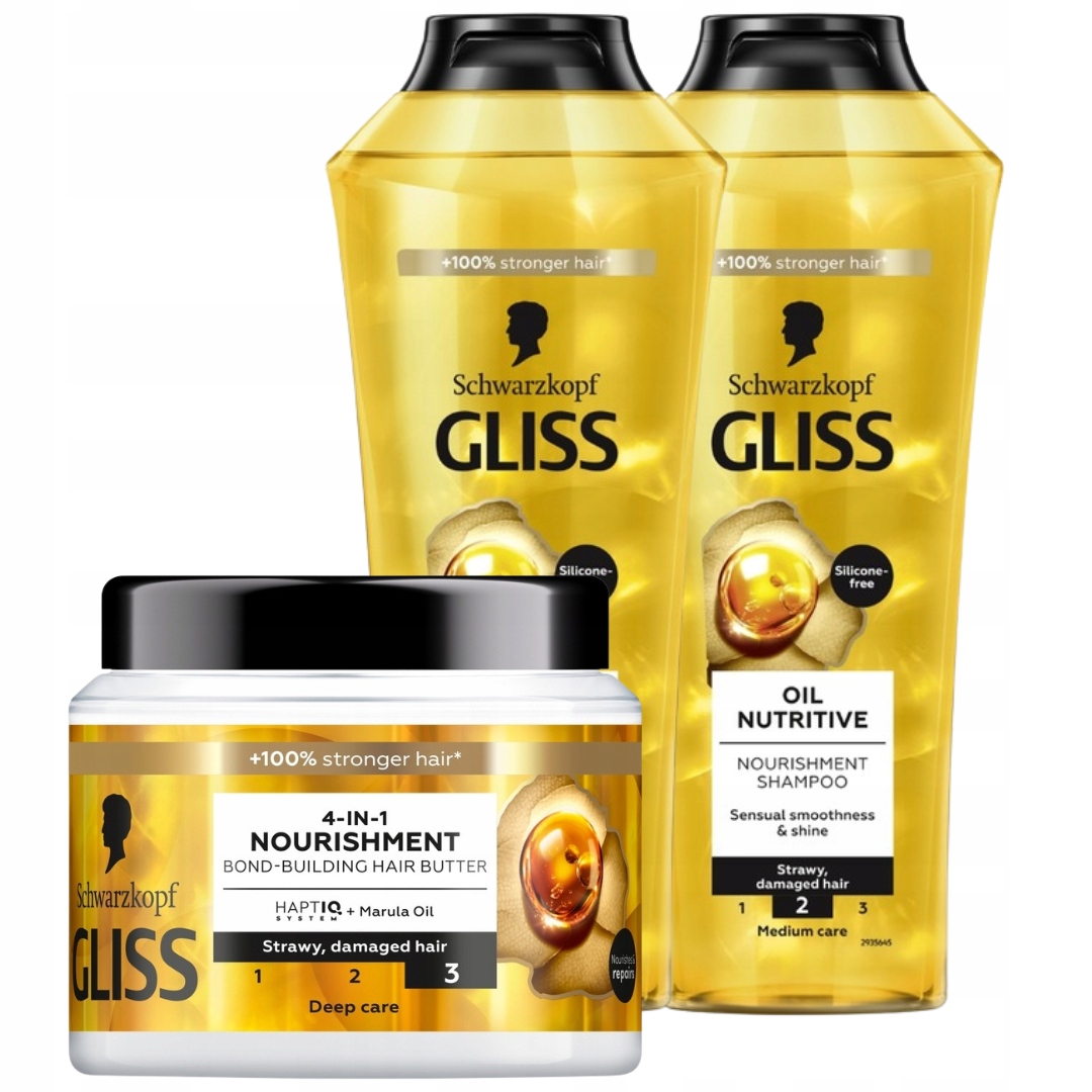 Gliss Oil Nutritive Sada Šampon 2x 400 ml Maska 400 ml