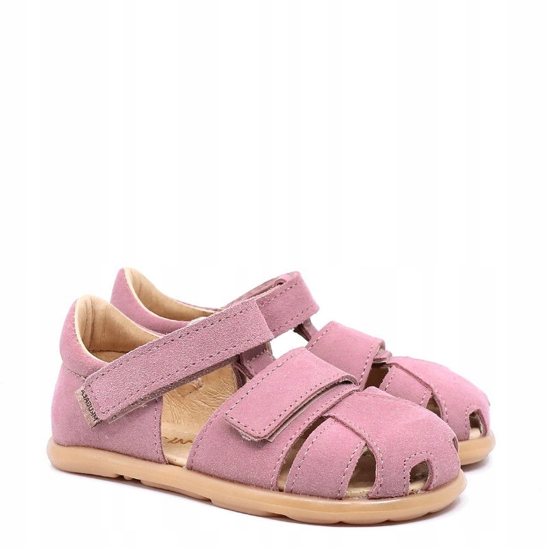 Mrugała Mio Flamingo 1220/6-45 sandały dziewczęce skórzane -zamsz 28 Różowy