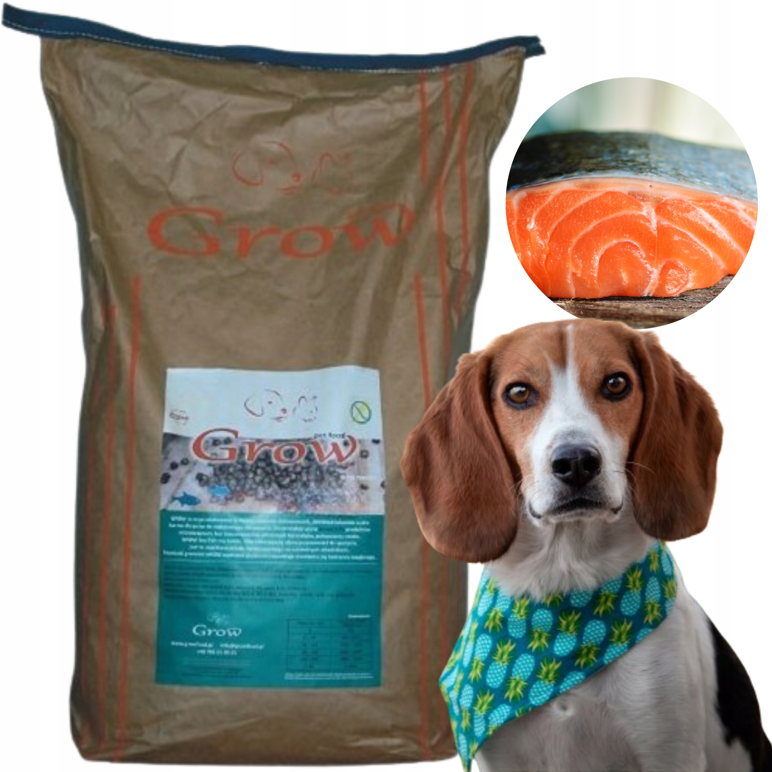 Levně Grow Ryba Mořská Dospělý L Bezlepková Suché Krmivo Pro Psa Adult Dog 7kg