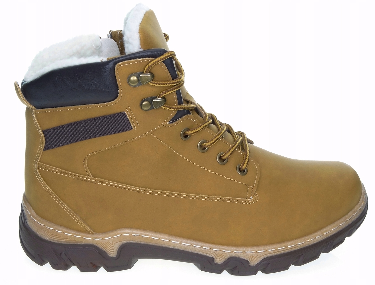 ZIMOWE BUTY TREKKINGOWE MĘSKIE OUTDOOR SOLIDNE OCIEPLANE TRAPERY Stan opakowania oryginalne