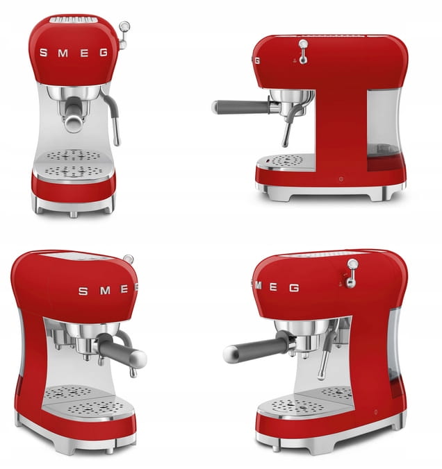 Kolbový kávovar na espresso Smeg ECF02RDEU 1350 W červený