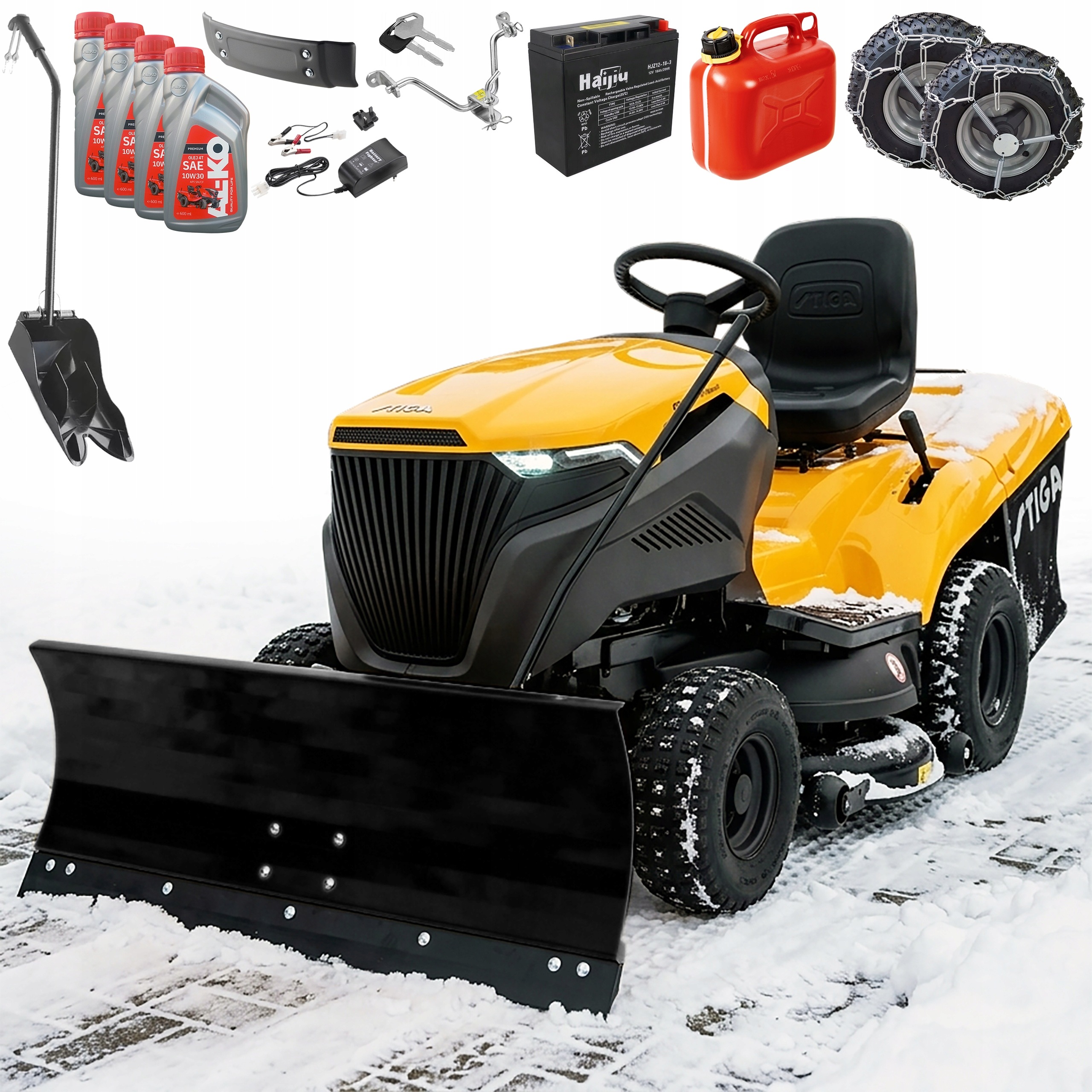 Traktor Ogrodowy z Koszem 300L 3w1 Stiga Estate 7102 W Special Honda Zestaw