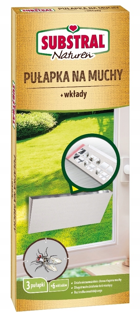 

Pułapka Lep Na Muchy 3 Szt 6 Wkładów