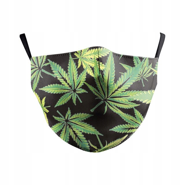 Maseczka streetwear Maska z nadrukiem Marihuana 9343570387 - Allegro.pl