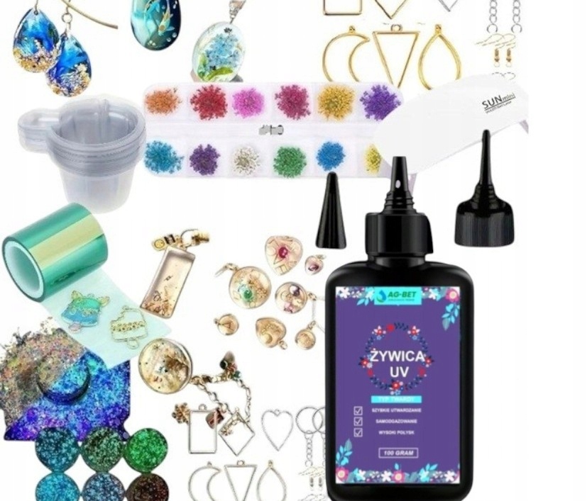 Kreativní Sada Pro Šperky Epoxidová Pryskyřice Uv Lampa Závěs F20