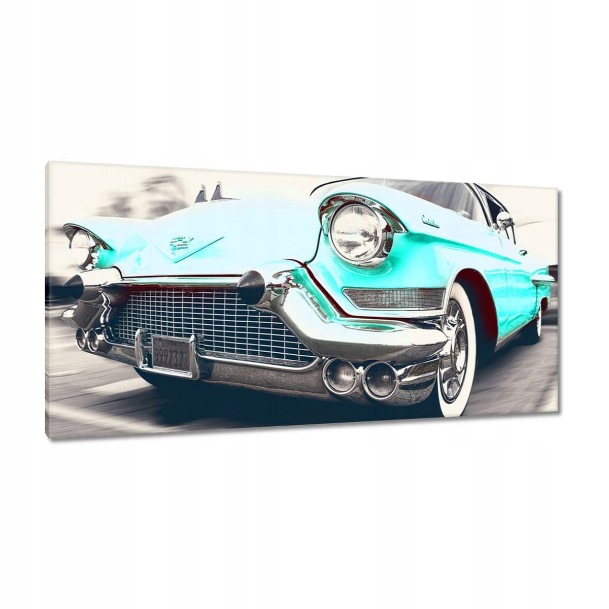 Obrazy 115x55 Tyrkysový Cadillac