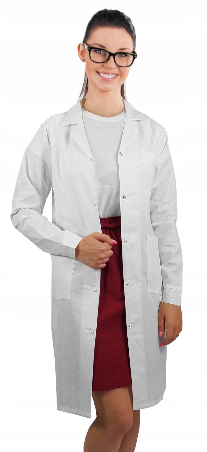 

Fartuch laboratoryjny, medyczny na zatrzaski r.36