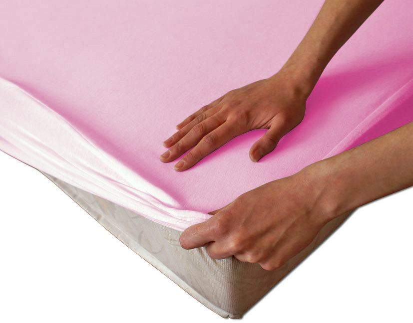 Ochranné prostěradlo s gumičkou 180x200 růžové světlé
