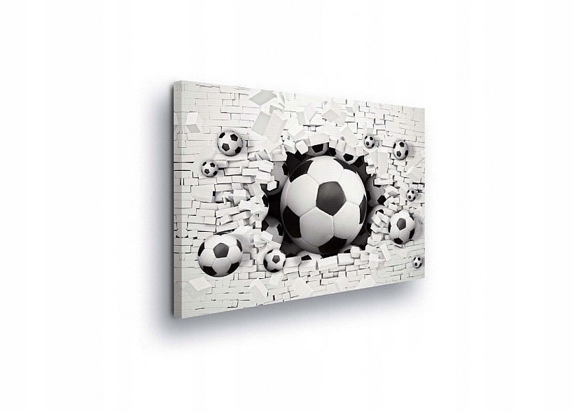 Obraz 100x75 Fotbalová stěna 3D dynamika sport energie moderní umění