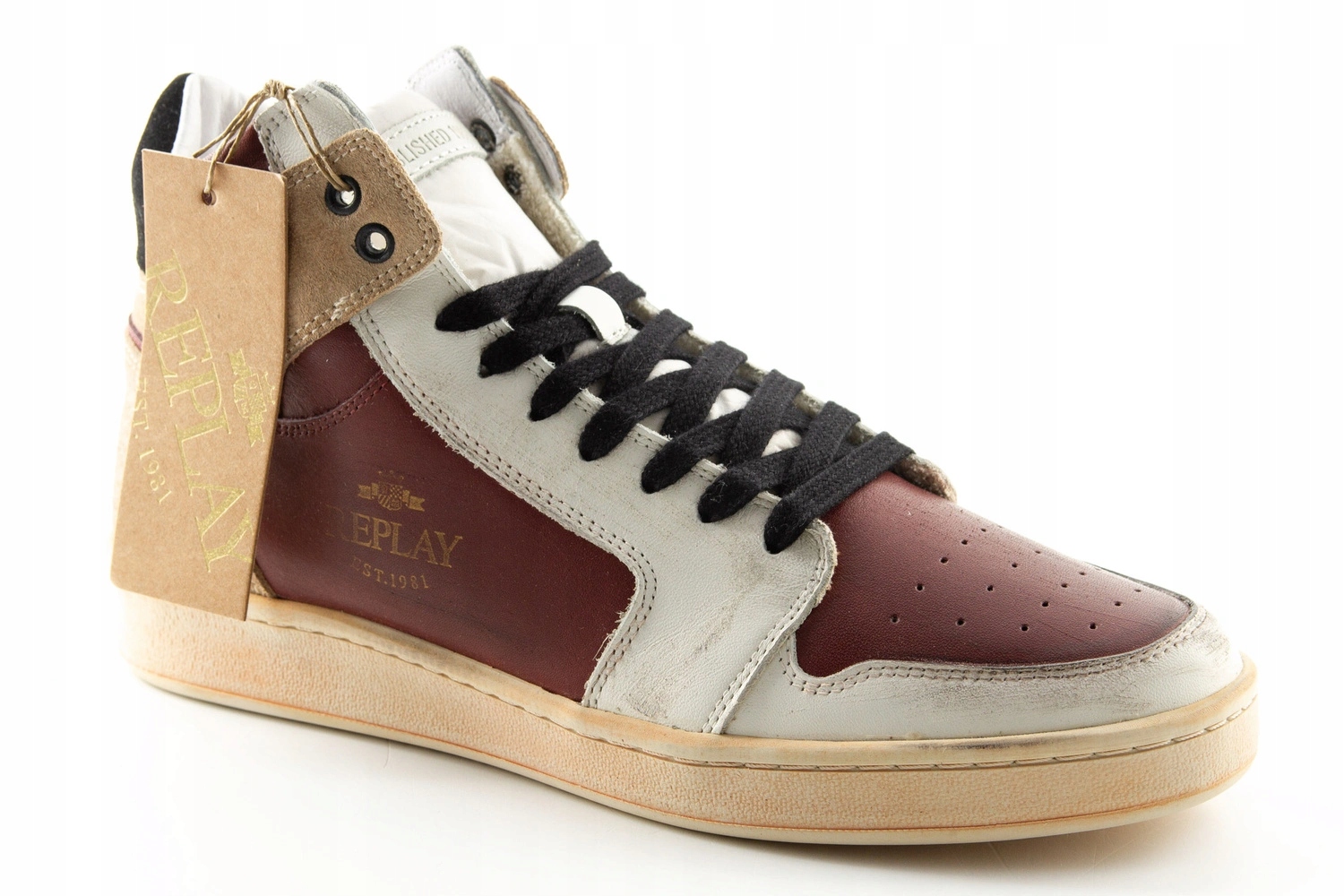 Pánské kožené tenisky Replay Quaterman pro kočku, velikost vel.