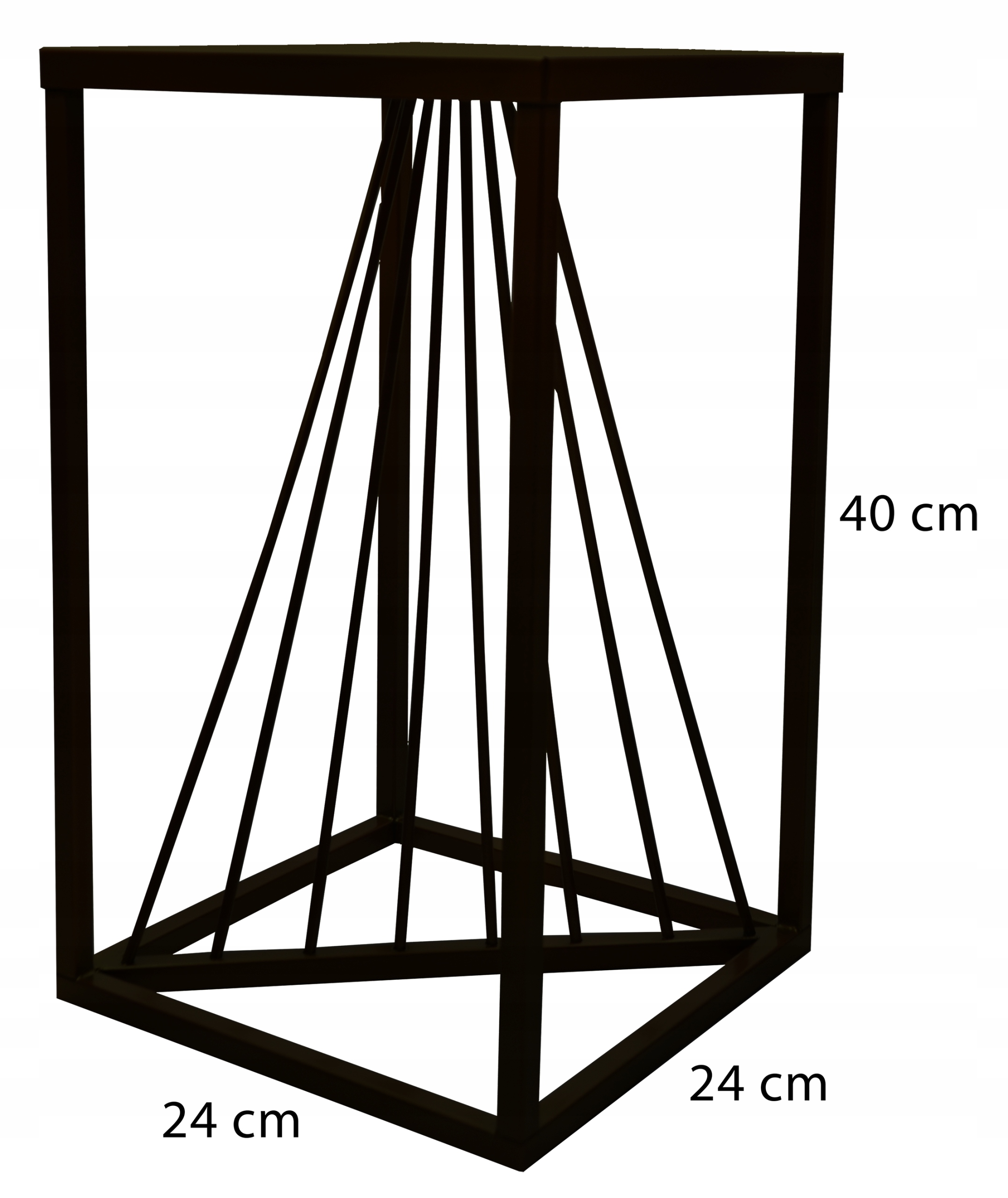 KWIETNIK STOJĄCY STOJAK PÓŁKI NA KWIATY ROŚLINY METALOWY RIVER czarny 40cm Kolor czarny