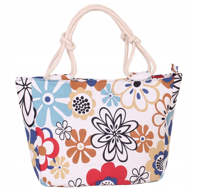 TOREBKA DAMSKA WOREK SHOPPER TORBA KWIATY BAGGAGE Model p