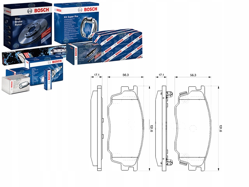 Brzdové Destičky Mazda 6 1.8/2.0 08.02-08.07 Bosch Sada řidiče #35