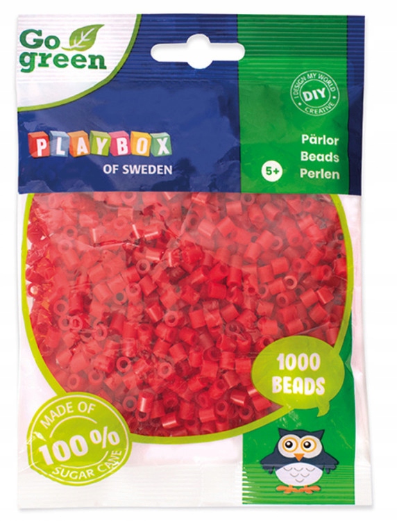 EKO-Koraliki do prasowania 1000 szt CZERWONE