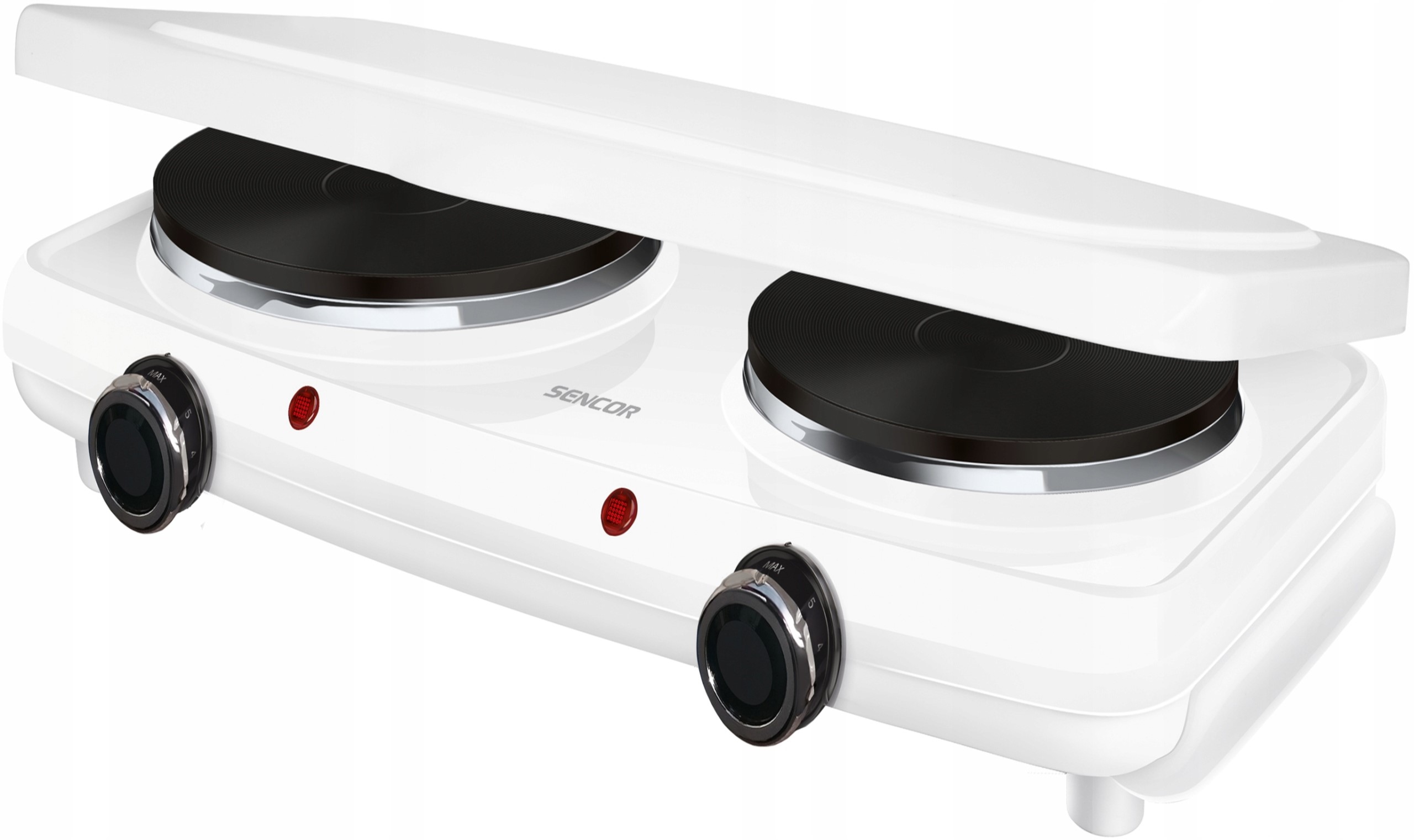 KUCHENKA DWUPALNIKOWA ŻELIWNA TURYSTYCZNA SENCOR 2500W BIAŁA SCP 2271WH