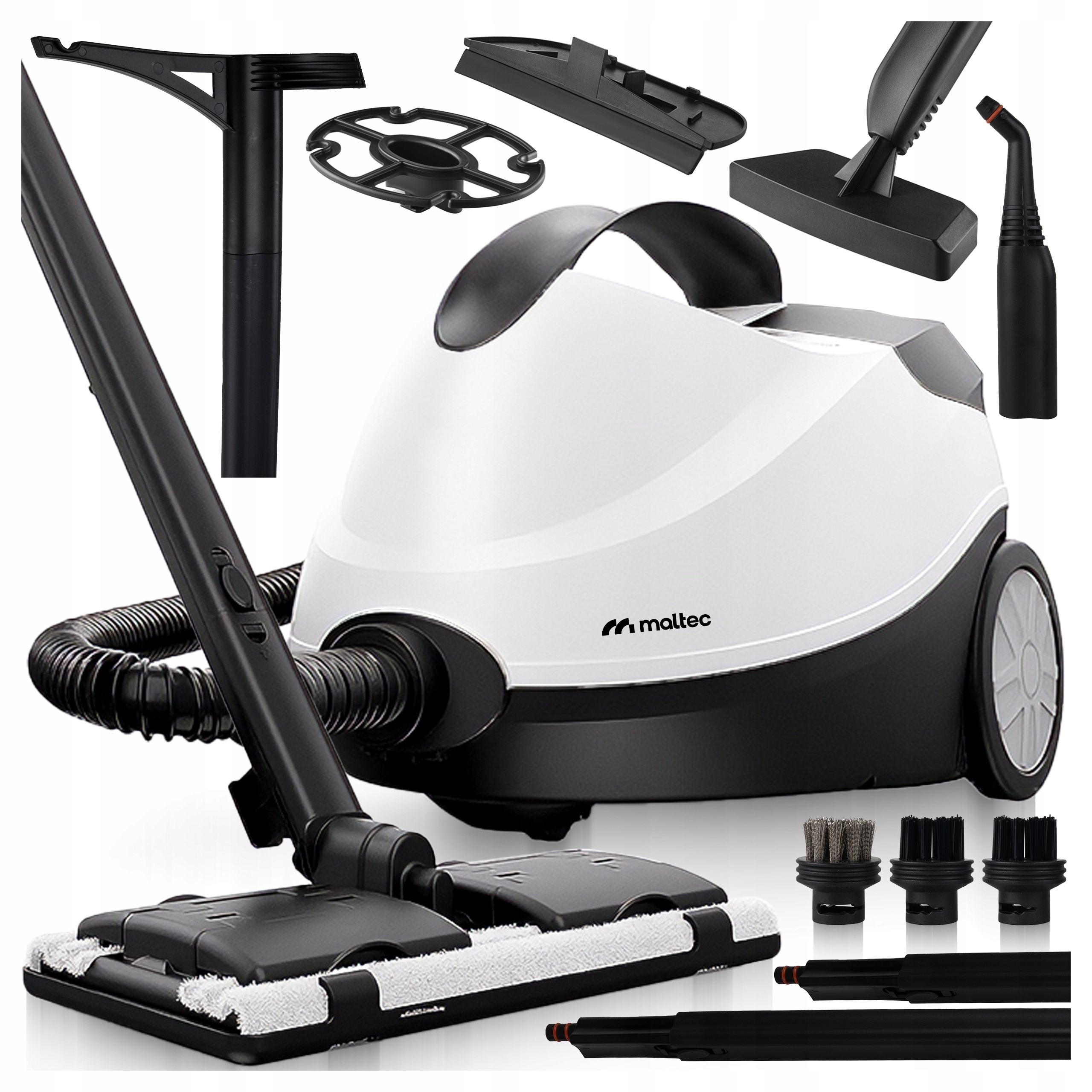 Mocna Parownica Myjka Parowa Czyścik Mop Parowy Duży Zestaw Akcesoria 2000W