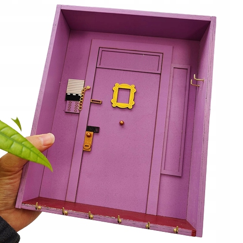 OZDOBA PÓŁKA NA KLUCZE DRZWI PRZYJACIELE