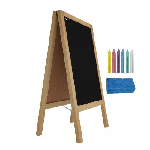 

Potykacz kredowy rama naturalna 118x61cm stojak