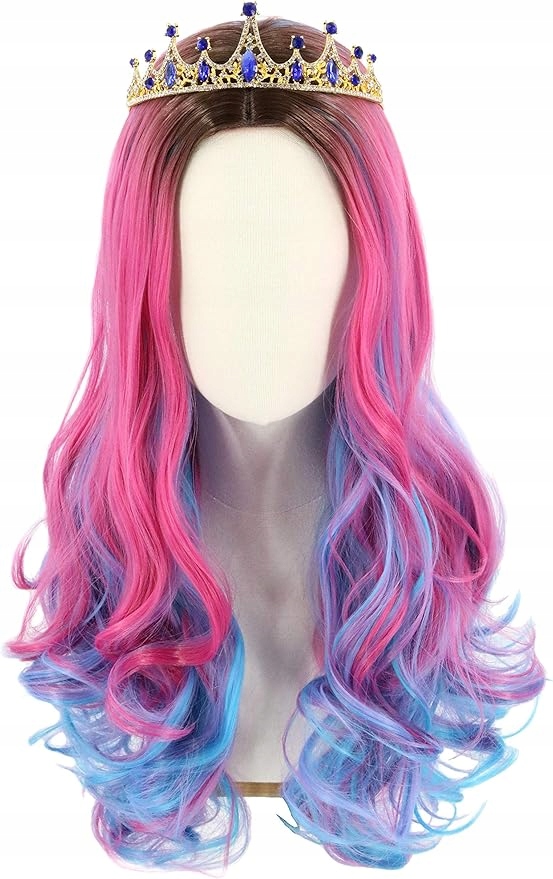 Dámská Paruka Délka 50 CM Vlnitá Umělé Vlasy Pro Cosplay