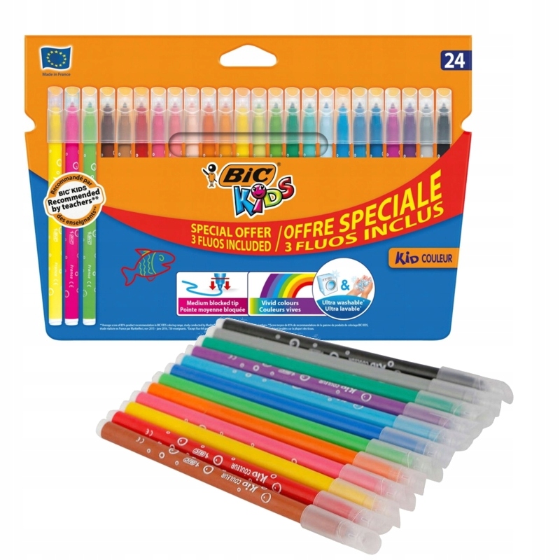 

Flamastry Bic Kids Couleur 24 4 Fluo