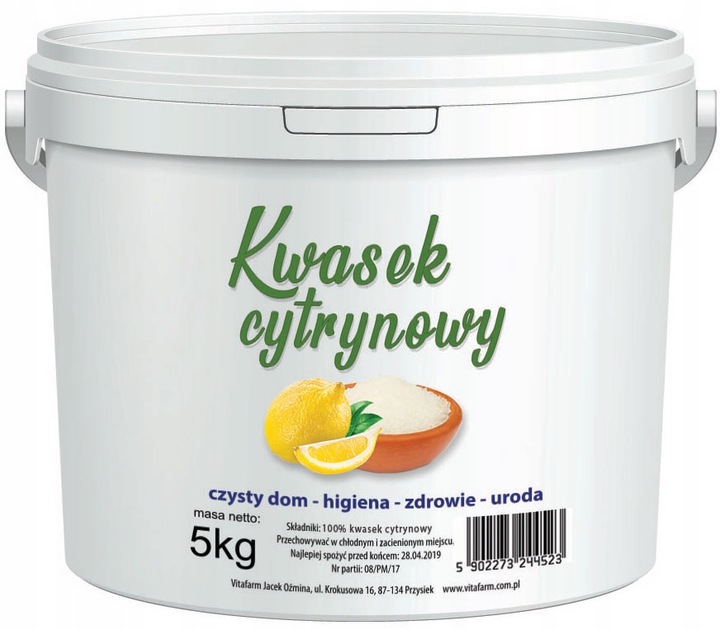KWASEK CYTRYNOWY KWAS SPOŻYWCZY 5KG