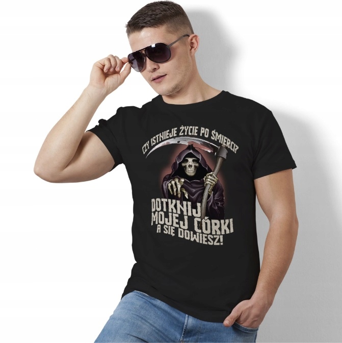 T-SHIRT KOSZULKA MĘSKA CÓRKA ŻYCIE ŚMIERĆ FUN EAN (GTIN) 5907149163175