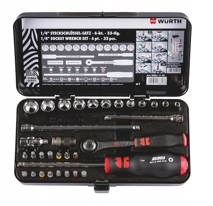 Klucz zestaw kluczy Wurth 09651132 32 el.