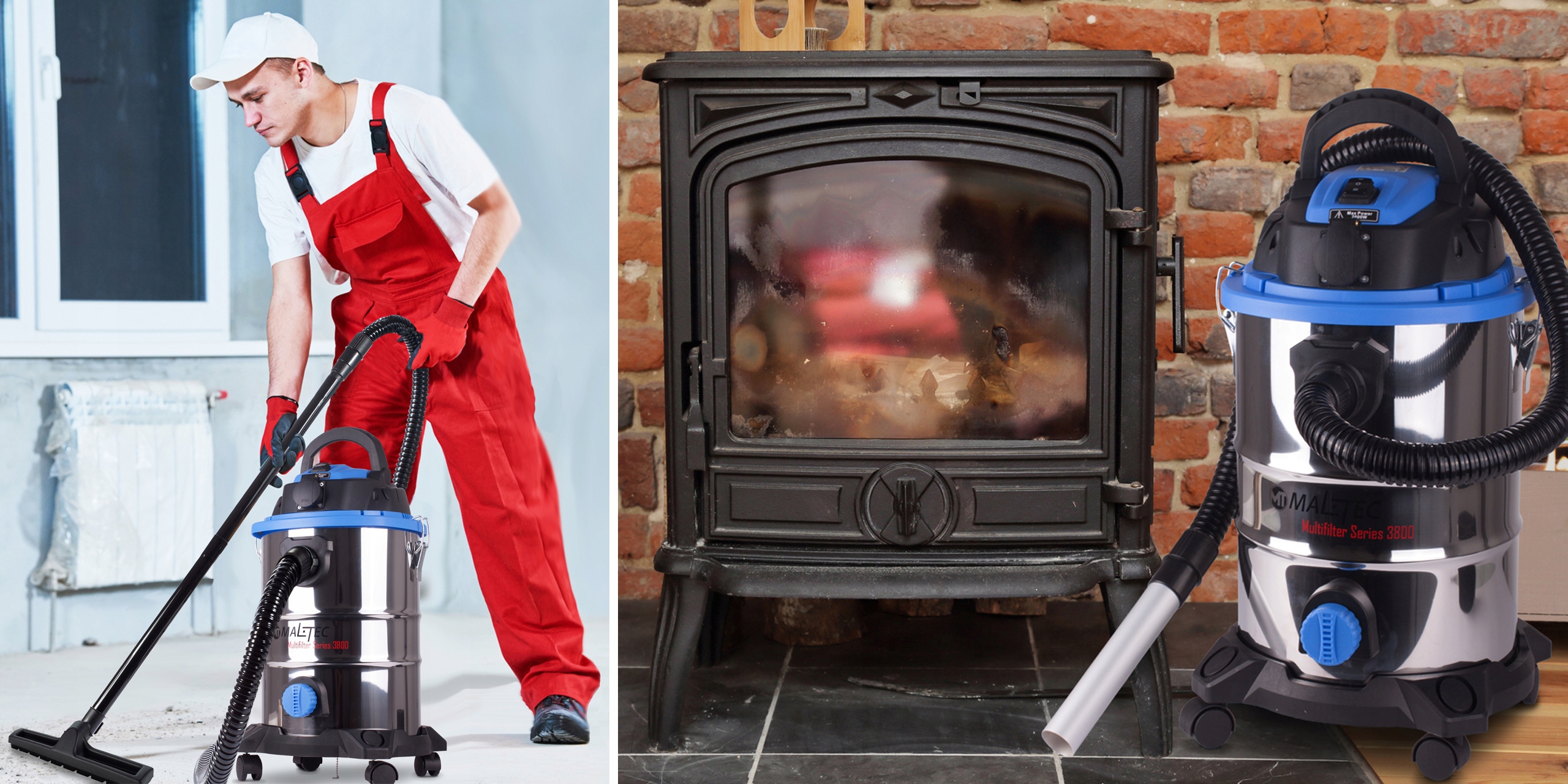 ODKURZACZ PRZEMYSŁOWY BEZWORKOWY POPIÓŁ 3800W 25L Maksymalna moc 3800 W