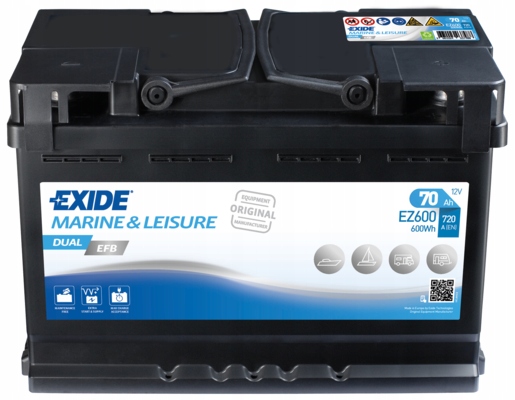 Akumulátor Exide Dual Efb 12V 70AH 720A Kamper