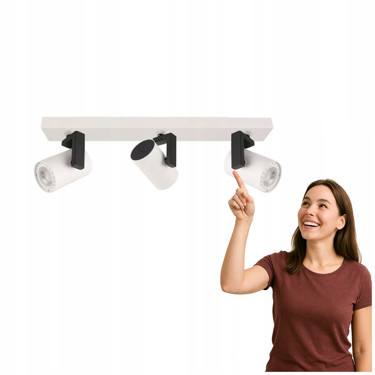 Moderní reflektorová lampa Mola 3xGU10 bílá/černá Italux