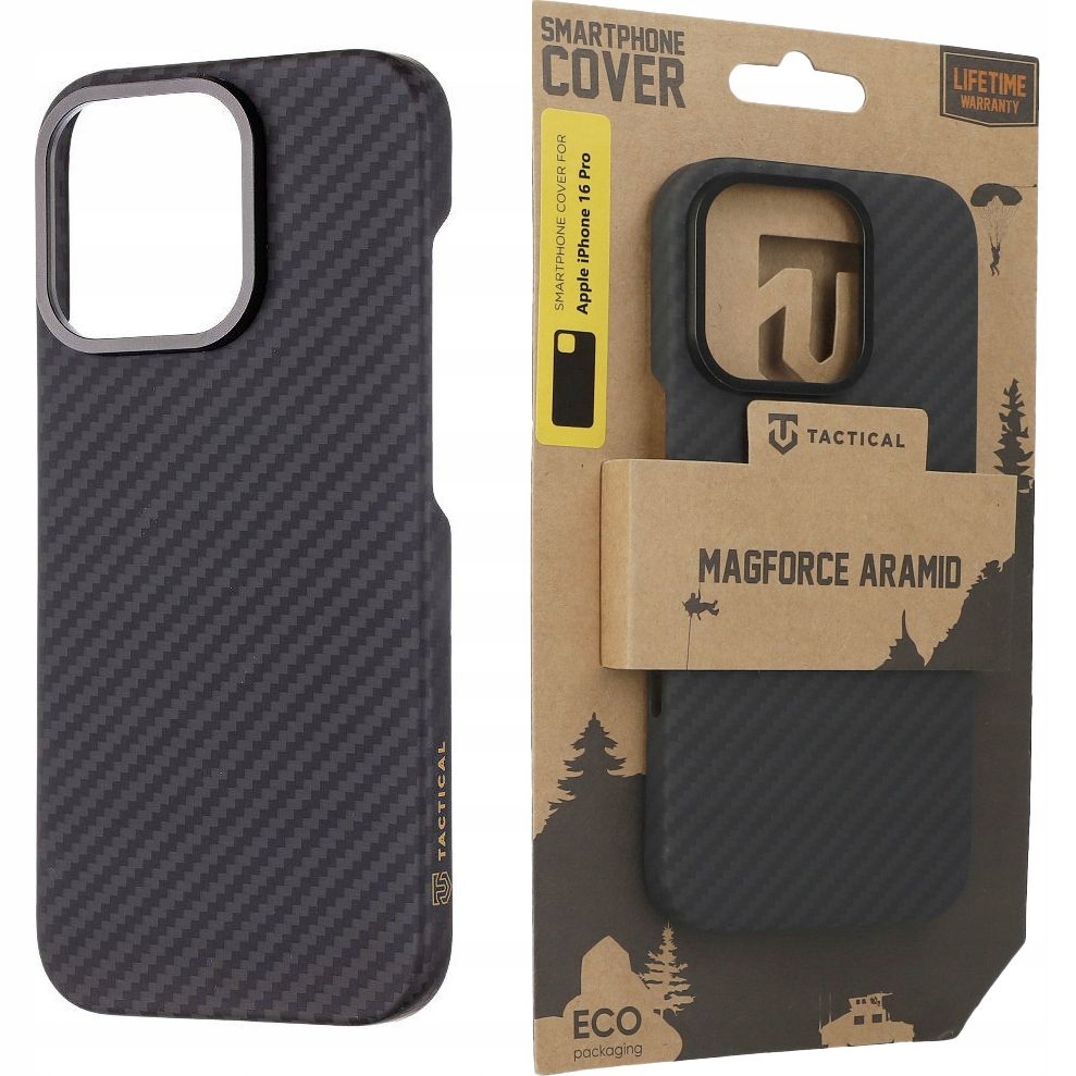 Tactical MagForce Aramid Etui do iPhone 16 Pro Czarny Kevlar Case