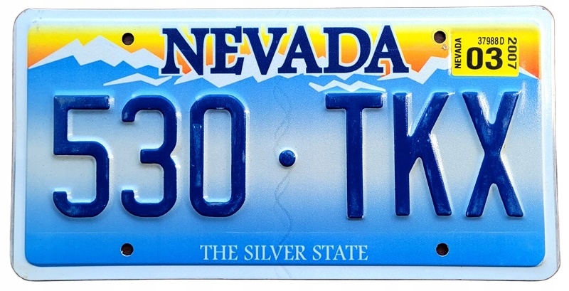 Nevada - tablica z USA dla kolekcjonera