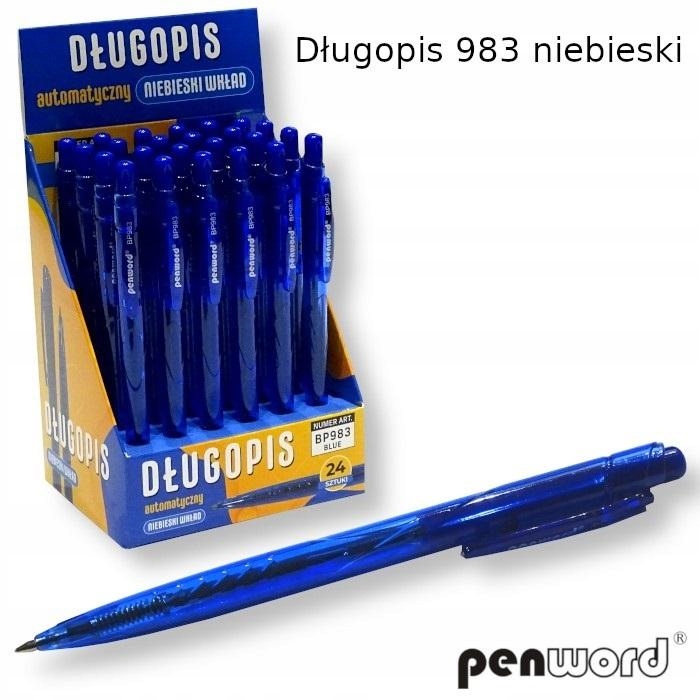 Długopis niebieski (24szt) 109x92 mm Penword
