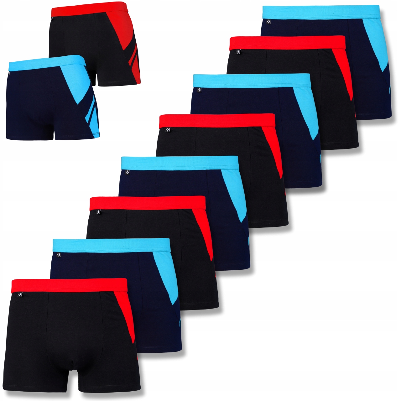 Pánské bavlněné boxerky Klasické Pohodlné Přiléhavé 8 Ks Moraj L