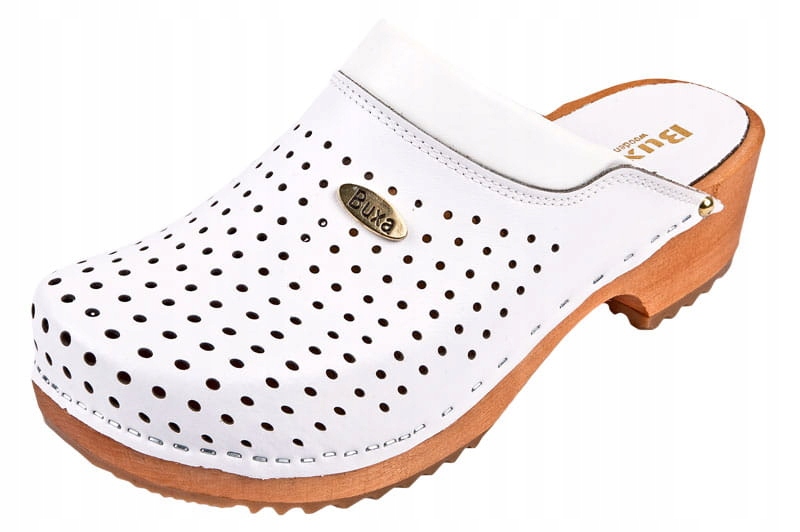 

Komfortowe Drewniaki Chodaki skórzane Buxa F11 b36