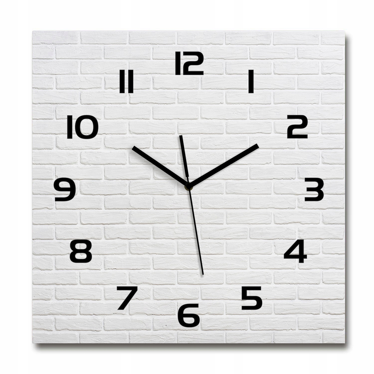 

Zegar ścienny ze szkła, duży Ceglana ściana 60x60