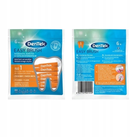 Dentek Szczoteczki Interdentalne Easy Brush ISO1 6SZT