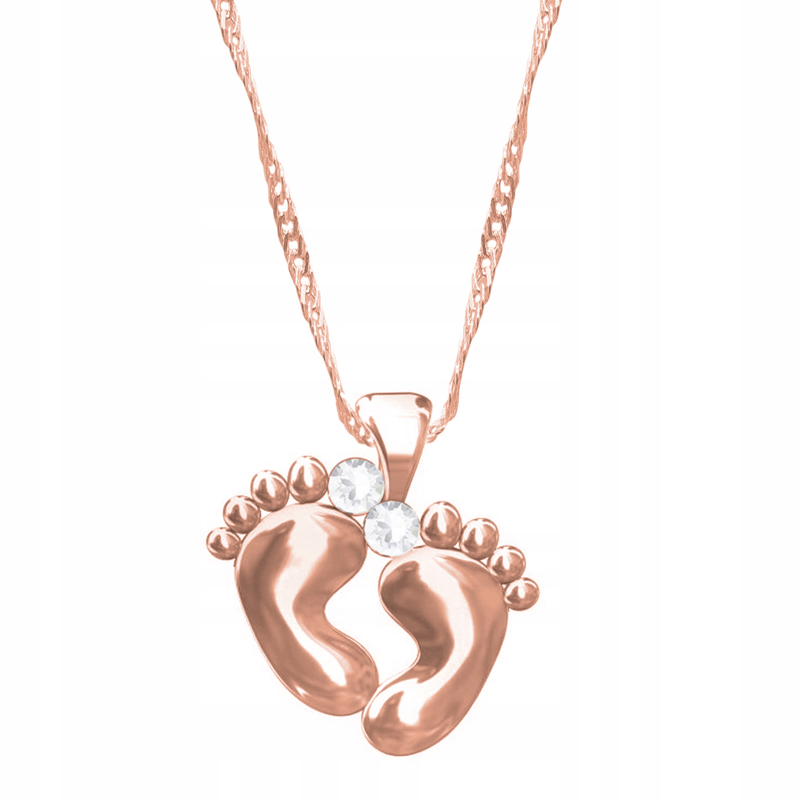 Řetízek zlatý náhrdelník 925 Otisk dětských nožiček