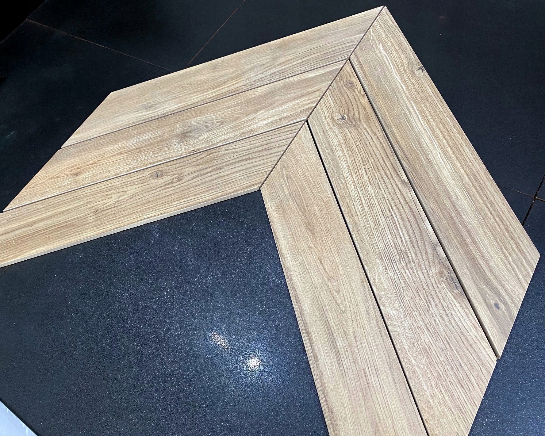 Płytki JODŁA FRANCUSKA drewno DĄB CHEVRON 64x9