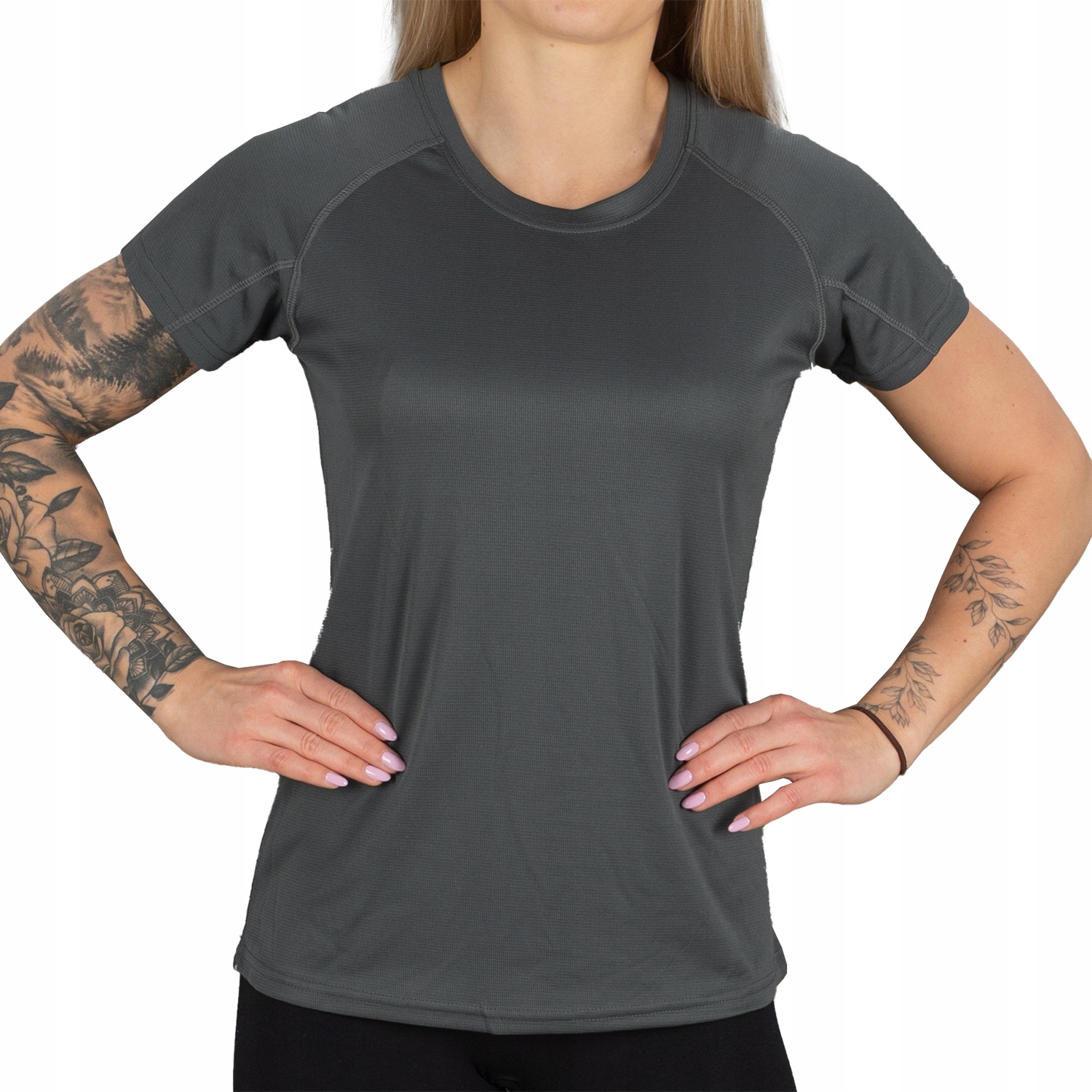 KOSZULKA DO BIEGANIA TERMOAKTYWNA sportowa damska Rękaw krótki rękaw