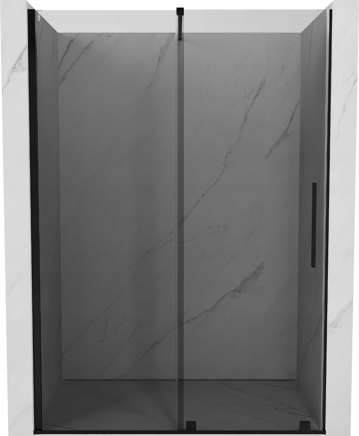 Mexen Velar Drzwi Prysznicowe Rozsuwane 130 CM Grafit Czarne