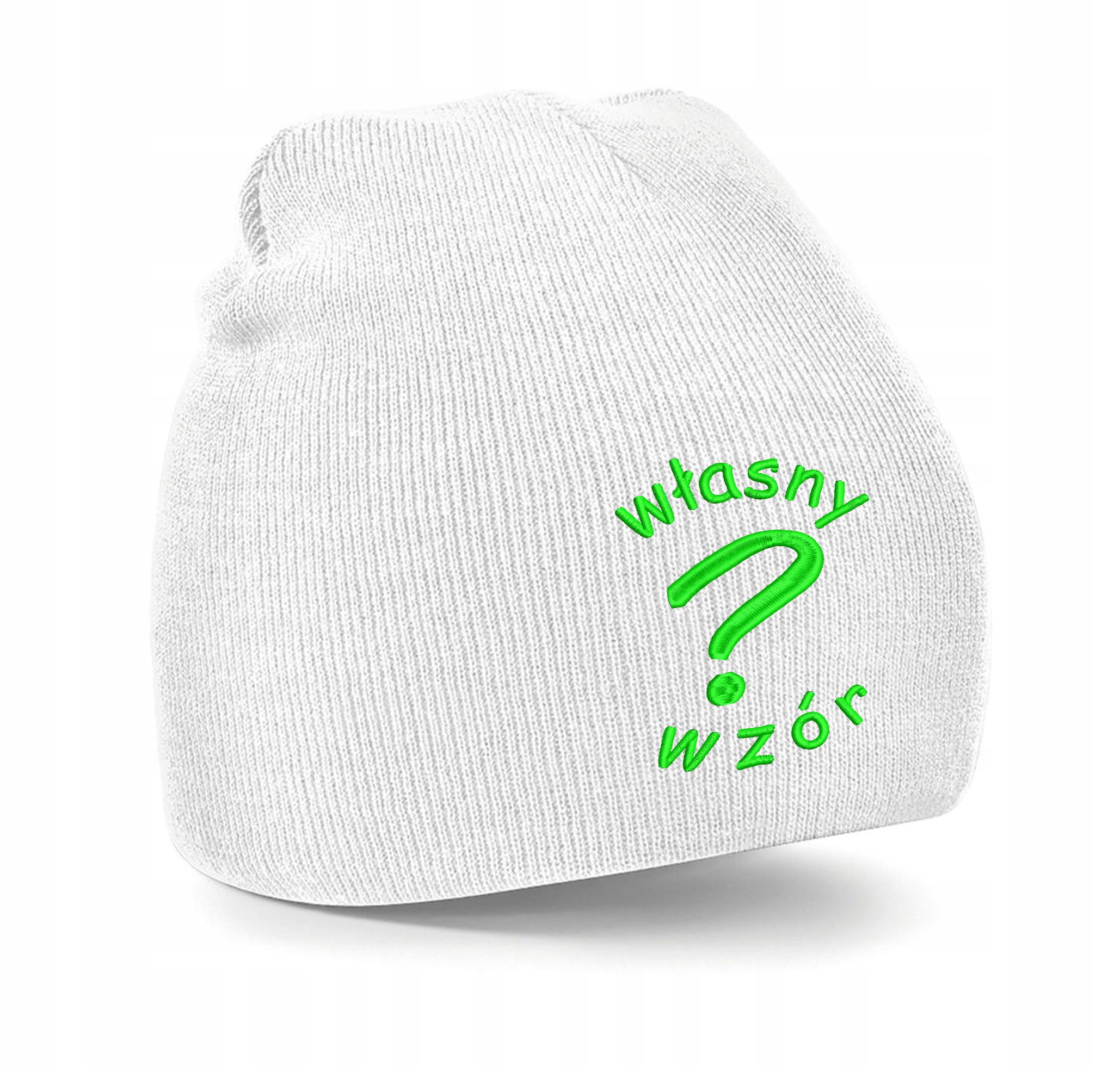 

Czapka zimowa z haftem własnego wzoru logo