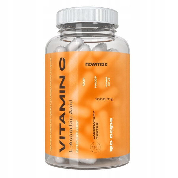 nowmax VITAMINE C 1000 mg 90k ACIDE L-ASCORBIQUE POUR LA SANTÉ IMMUNITÉ EAN (GTIN) 0634438520962