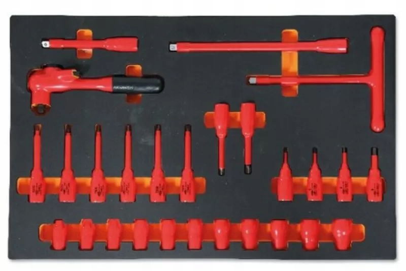 Zestaw 27 narzędzi w izolacji do 1000V w miękkim wkładzie profilowanym Marka Beta