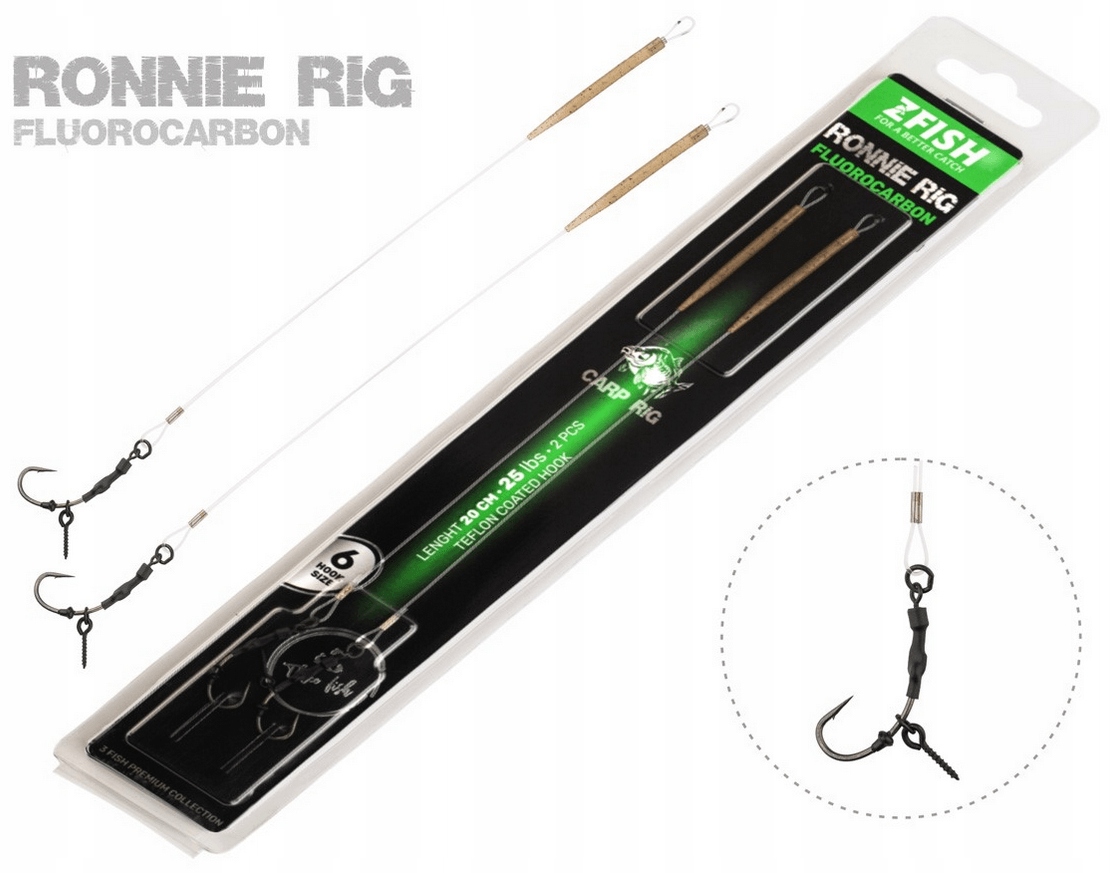 Przypon karpiowy Zfish Fluorocarbon Ronnie Rig 2szt 4