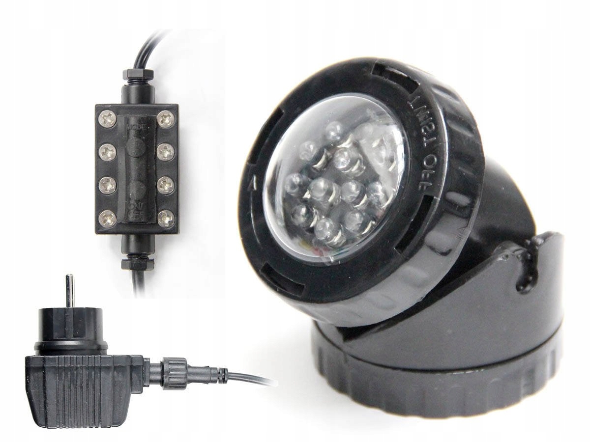 LAMPA 1,5W REFLEKTOR LED QL-39 KOLOROWE OŚWIETLENIE OCZKA WODNEGO