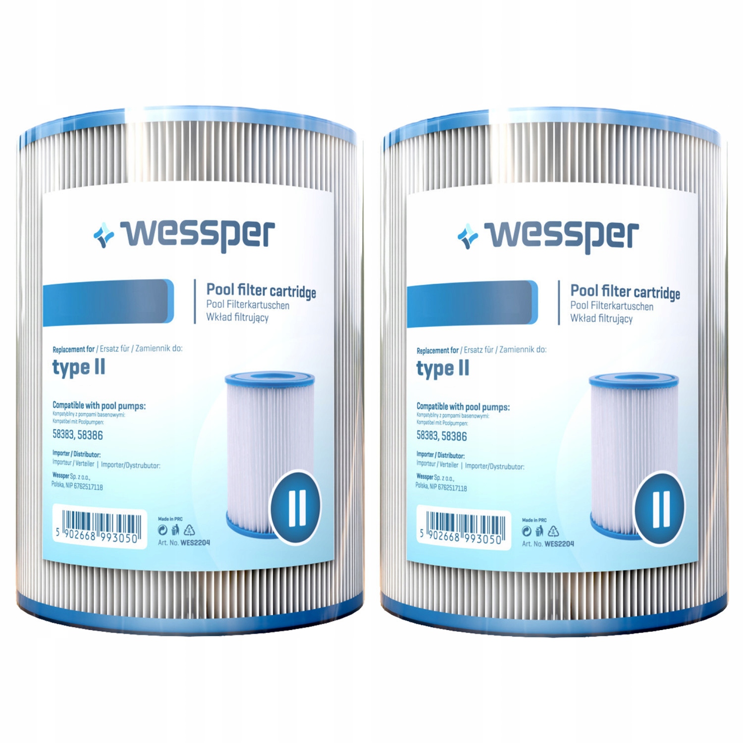 

2X Filtr 58094 Typ II Pompy Basen Do Bestway 58383