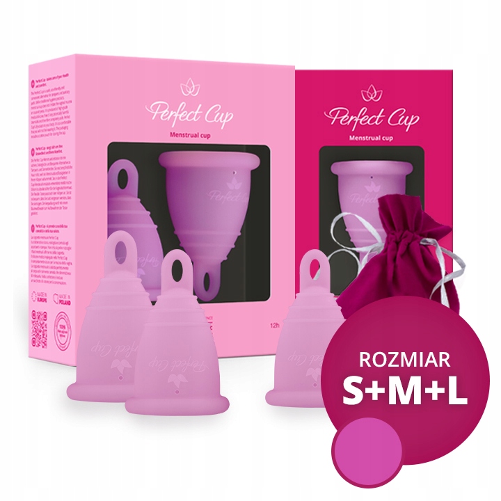 

Kubeczek Menstruacyjny Perfect Cup Róż [s+m+l]