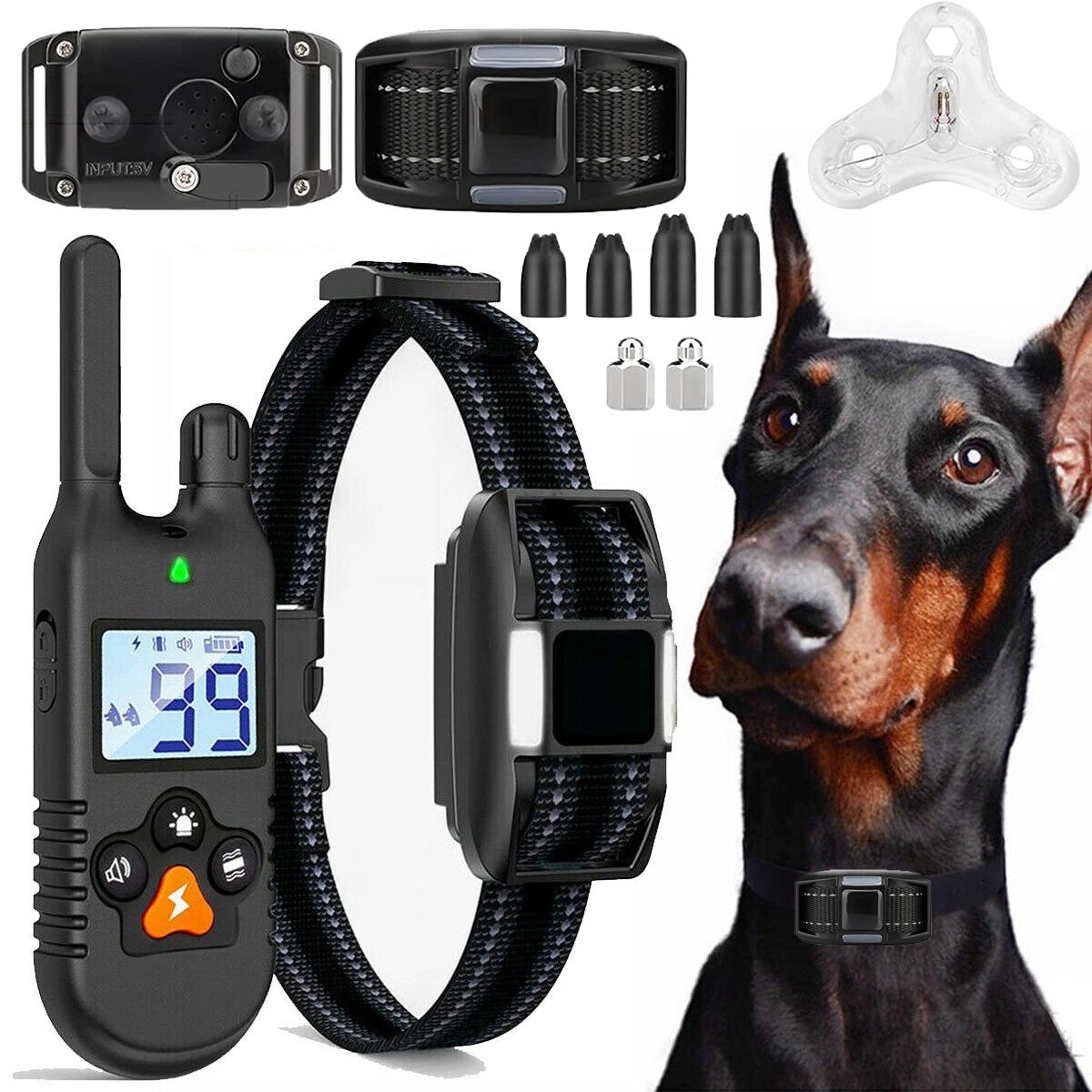 Elektrický Výcvikový Obojek Pro Psa, Voděodolný, Výcvikový Obojek Pro Psy