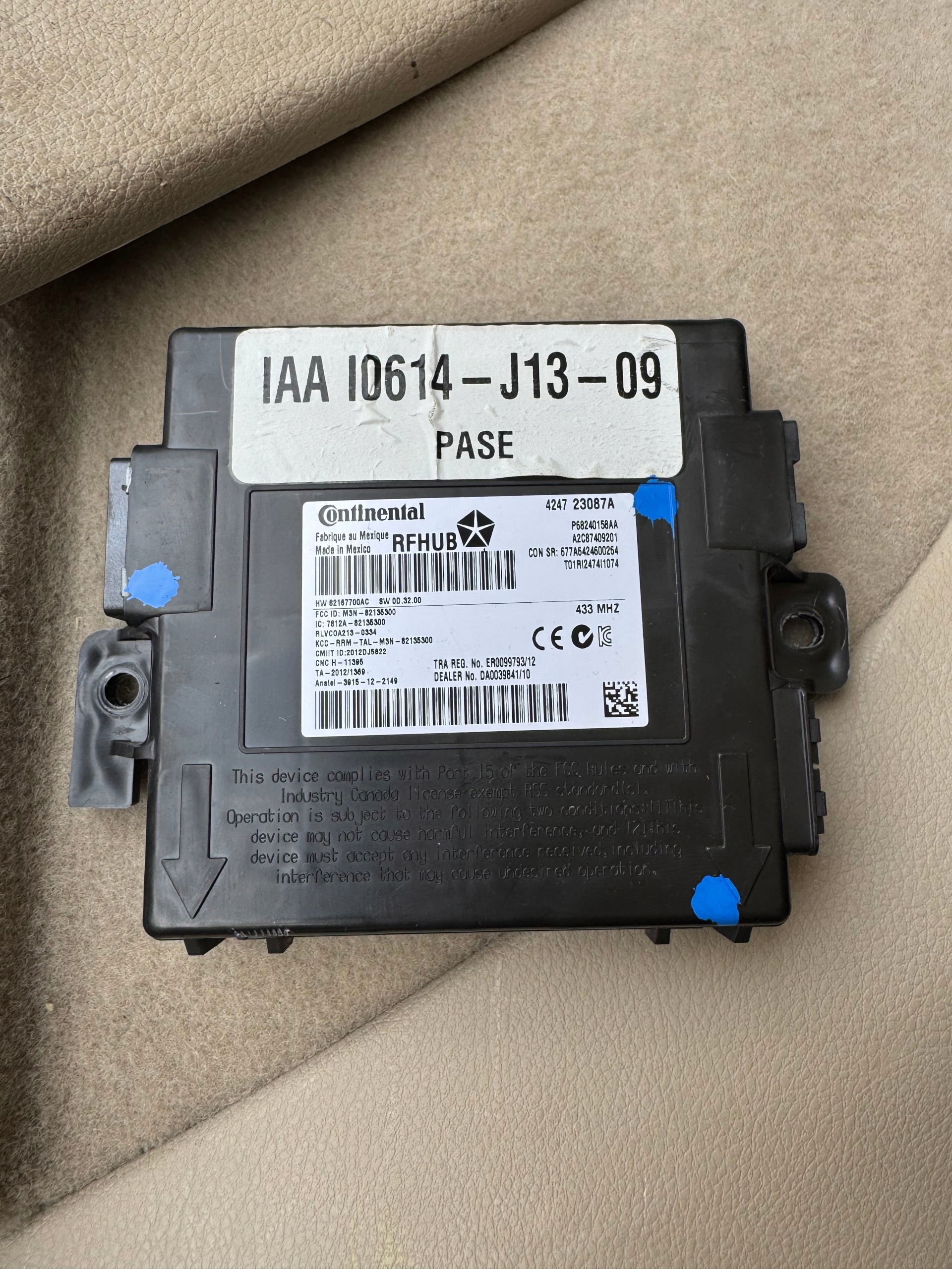 module control unit IMMO JEEP GRAND CHEROKEE WK P68240158AA control unit